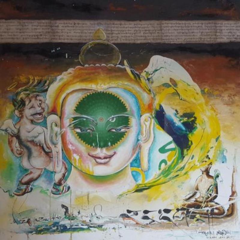 schilderij Tibetaanse schilder Tashi Norbu
