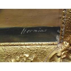 Echt schilderij van Hermine 51 x 70 cm (a24)3