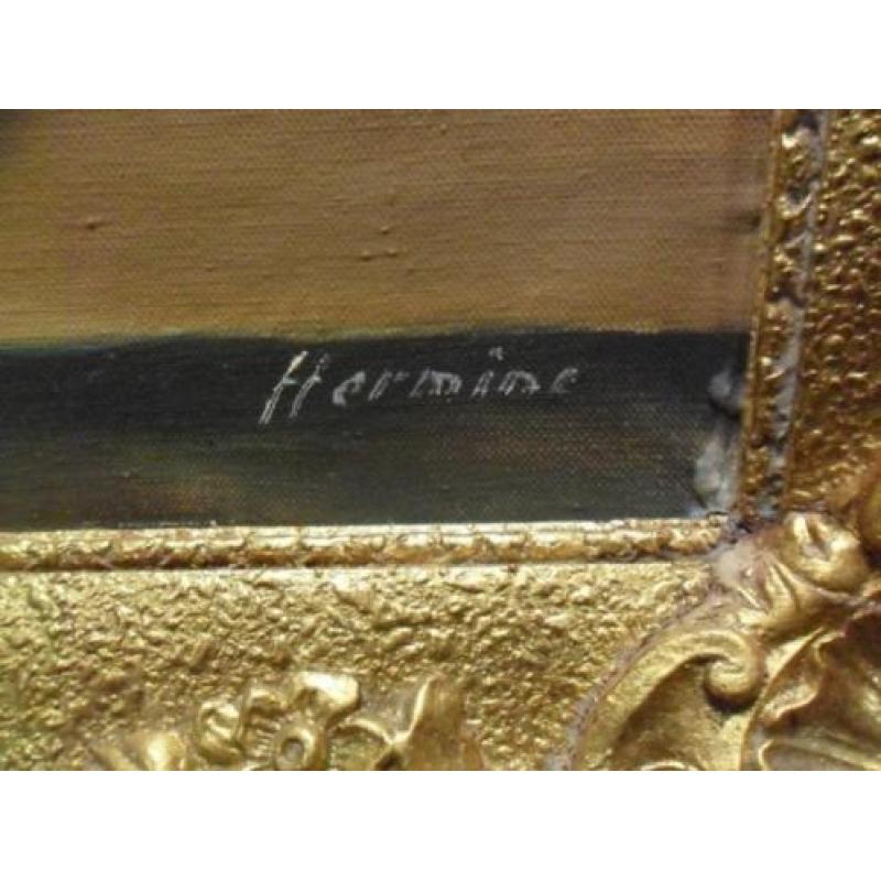 Echt schilderij van Hermine 51 x 70 cm (a24)3