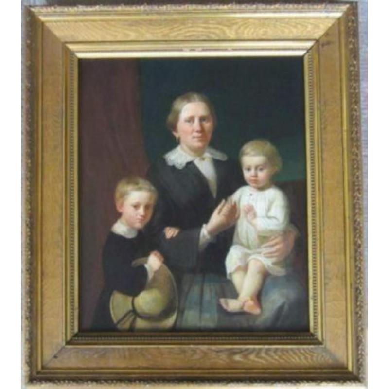 ====moeder met kinderen===FAMILIEPORTRET===ca 1840====