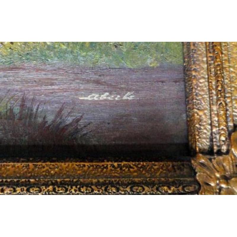 antiek schilderij in lijst van Albijn vd Abeele 1835 -1918