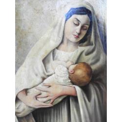 Madonna met kindje - Gesigneerd Frantisek Dolezal 1910-1989