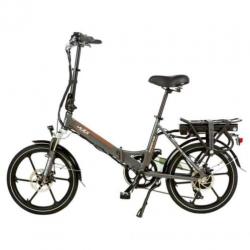 Shinga lacros Scamper S400 elektrische vouwfiets grijs