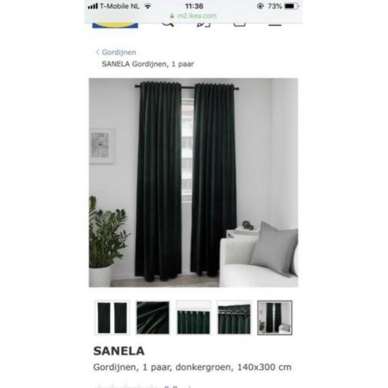 velvet gordijnen IKEA (2 paar)