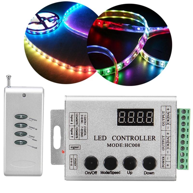 DC12V RGB LED Strip Pixel Bar HC008 RF Controller for WS2812 WS2811 WS2801 LPD6803