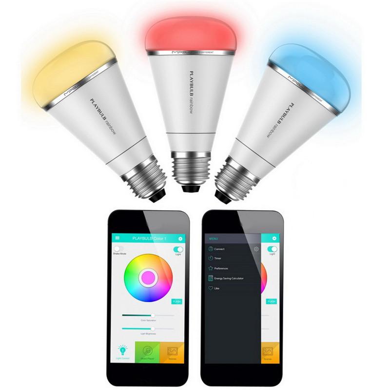 Mipow E27 5W RGB Color Changing Bluetooth Intelligent Smart LED Light Bulb 110 240V