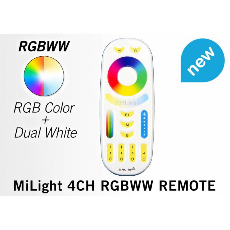 Touch Remote RGB CCT (Dual White) Mi Light RGBWW met 4 kanalen