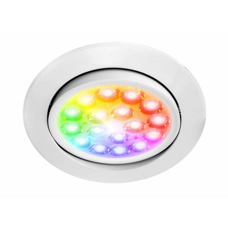 Alle Wifi Led Inbouwspots en Sets Mi Light 9W RGBWW Kleur Dual White LED Inbouwspot 220V. Kantelbaar