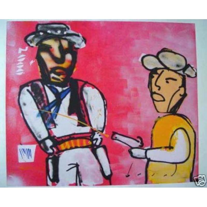 Herman Brood zeefdruk Billy The Kid 100x70 cm