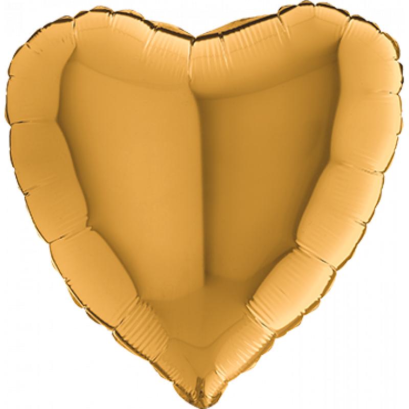 Grabo Gold Foil Heart 18in 45cm