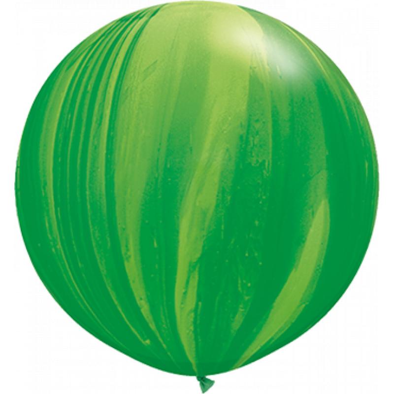 Qualatex Green Rainbow SuperAgate Latex Round 30in 75cm