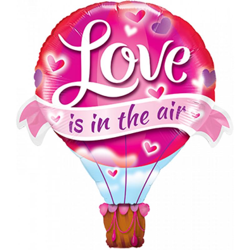 Qualatex Love Is In The Air Balloon Foil Shape 42in 107cm