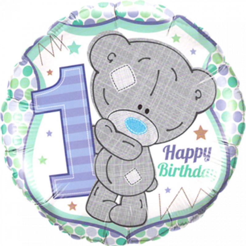 Me To You Tiny Tatty 1st Birthday Boy Foil Round 18in 45cm