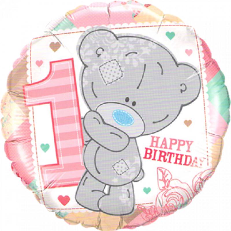 Me To You Tiny Tatty 1st Birthday Girl Foil Round 18in 45cm Metoyou logo beste prijs