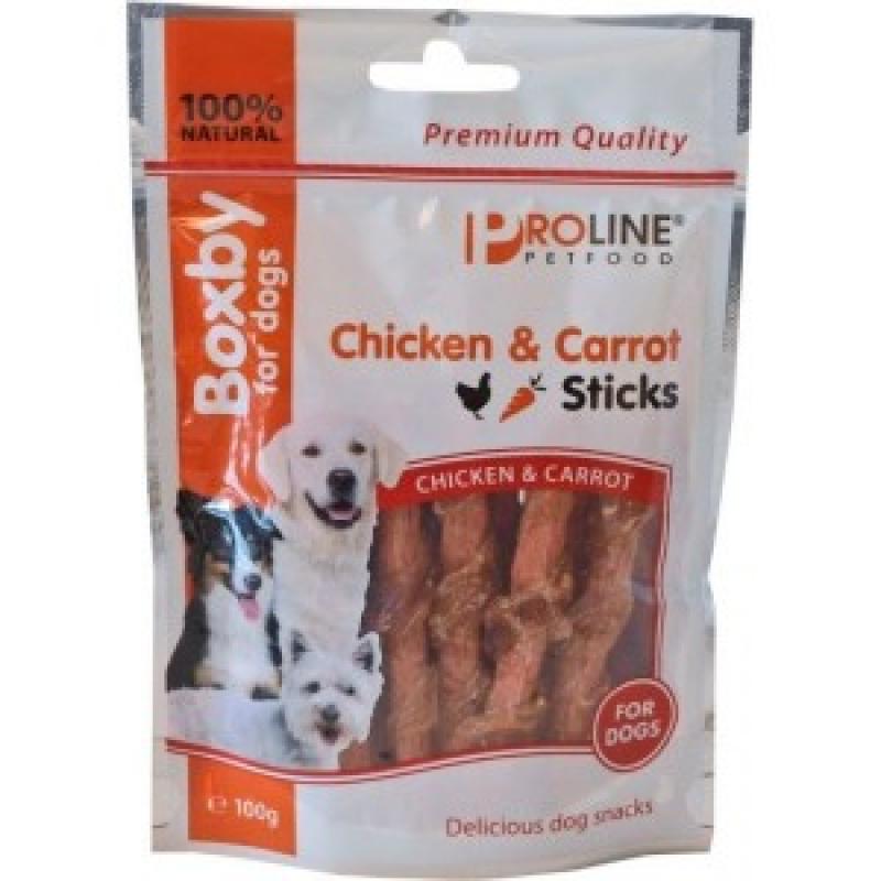 Boxby for dogs sticks Kip Wortel 100 gram Boxby Beste kwaliteit