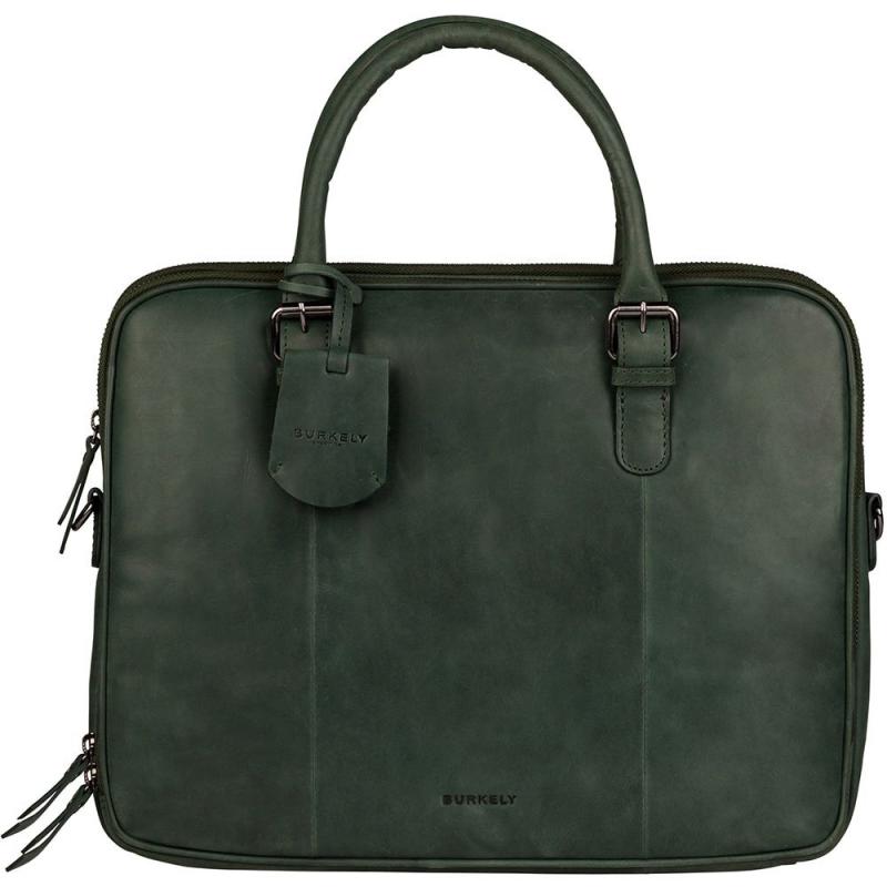 Burkely Burkely Dames Leren Laptoptas 14 inch Lois Lane Bottle Groen