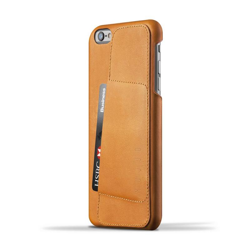 Mujjo iPhone hoesje Mujjo Leather Wallet Case 80º iPhone 6 6S Plus Tan