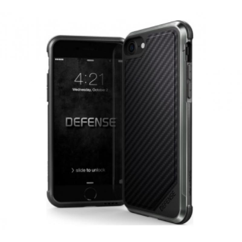 X Doria Defense Lux cover iPhone 7 8 zwart