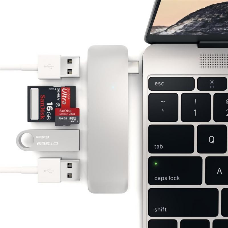 Satechi Satechi USB C hub zilver