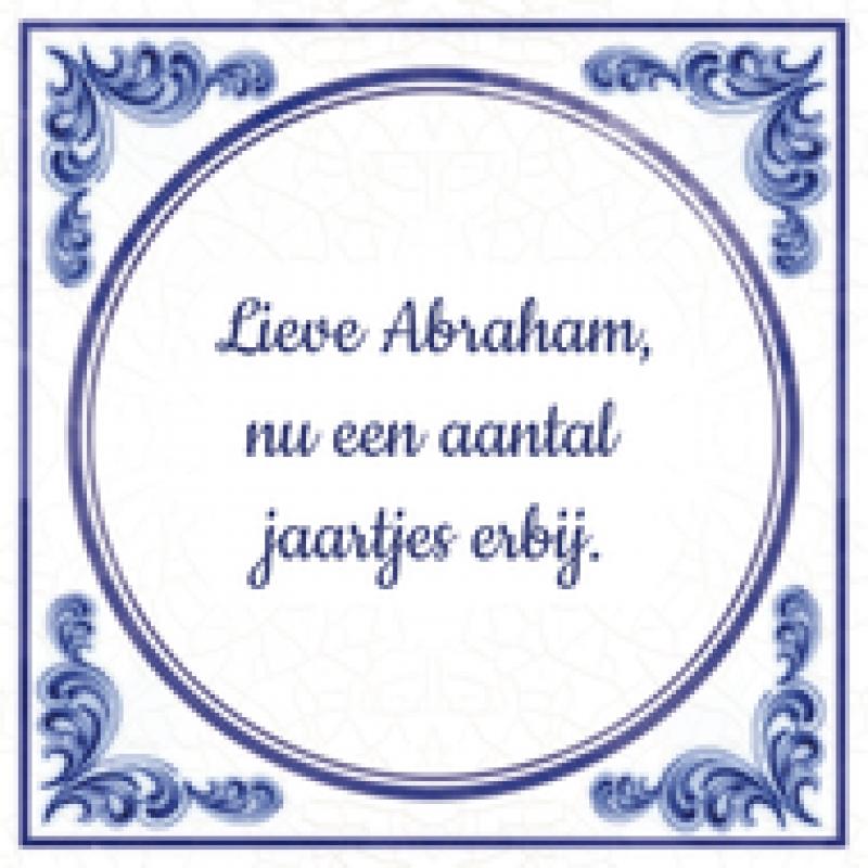 Lieve Abraham, nu een aantal jaartjes erbij. te koop