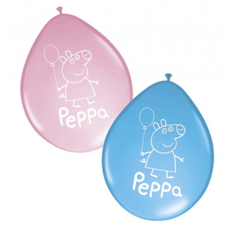 Peppa Pig Peppa Big ballonnen 8 stuks Kinderfeestjes