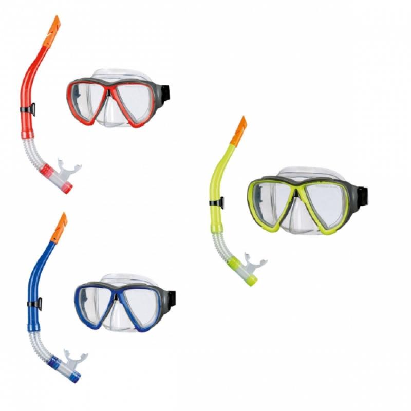 Snorkel en duikbril met gehard glas Beco