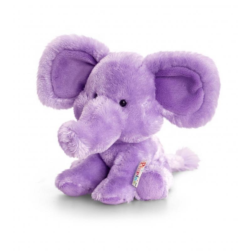 Dieren knuffels Keel Toys Zittende olifant knuffel pluche14cm