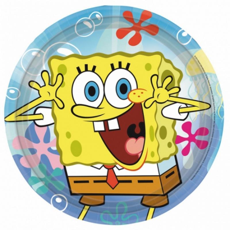 Spongebob feestbordjes 8 stuks Spongebob Kinderfeestjes