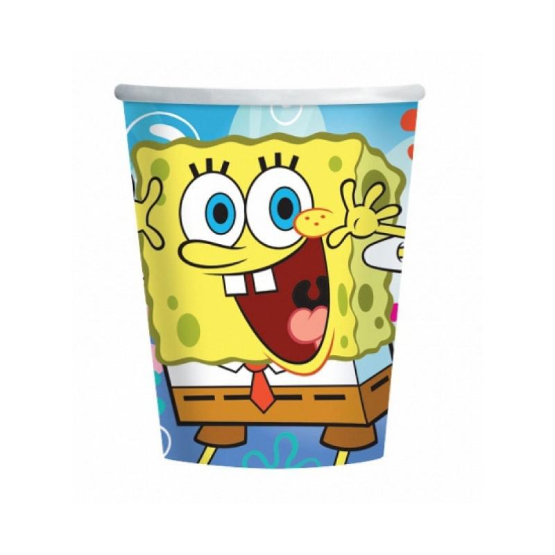 Kinderfeestjes Spongebob Spongebob papieren verjaardag bekers 8 stuks