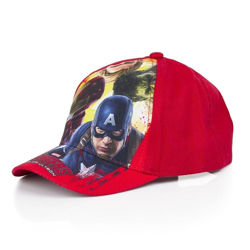 Hoeden petten caps Marvel The Avengers petje rood voor jongens